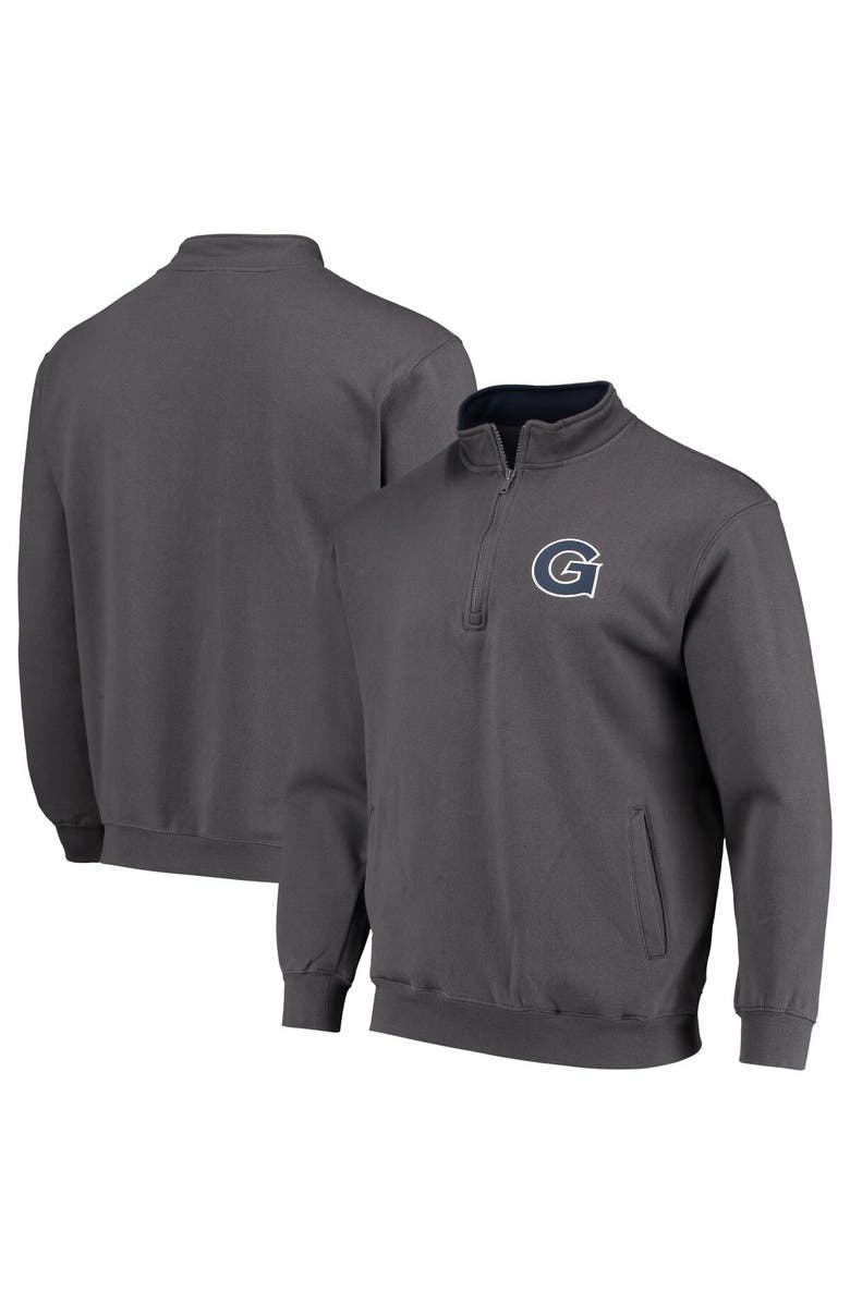 COLOSSEUM Men's Colosseum Charcoal Georgetown Hoyas Tortugas Logo Quarter-Zip Jacket, Alternate, color, 