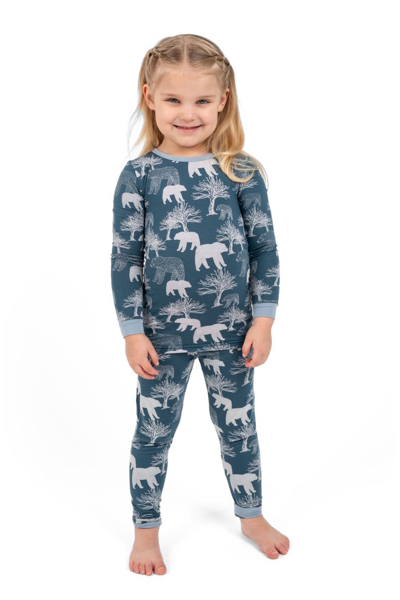 2-pc. Soft Stretch Viscose Matching Family Holiday Pajamas, Alternate, color, Polar Bear Blue
