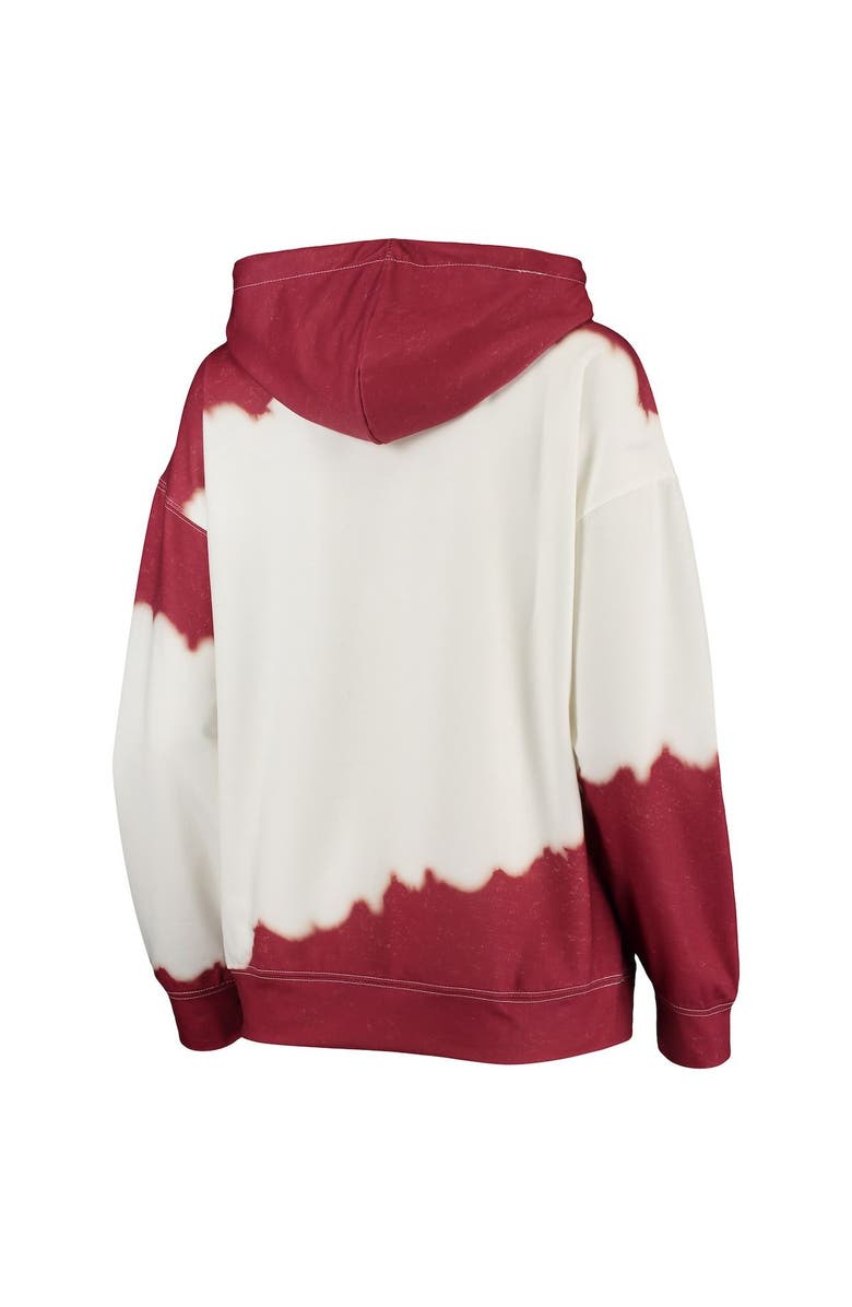 GAMEDAY COUTURE Women's Gameday Couture White/Crimson Indiana Hoosiers For the Fun Double Dip-Dyed Pullover Hoodie, Alternate, color, 