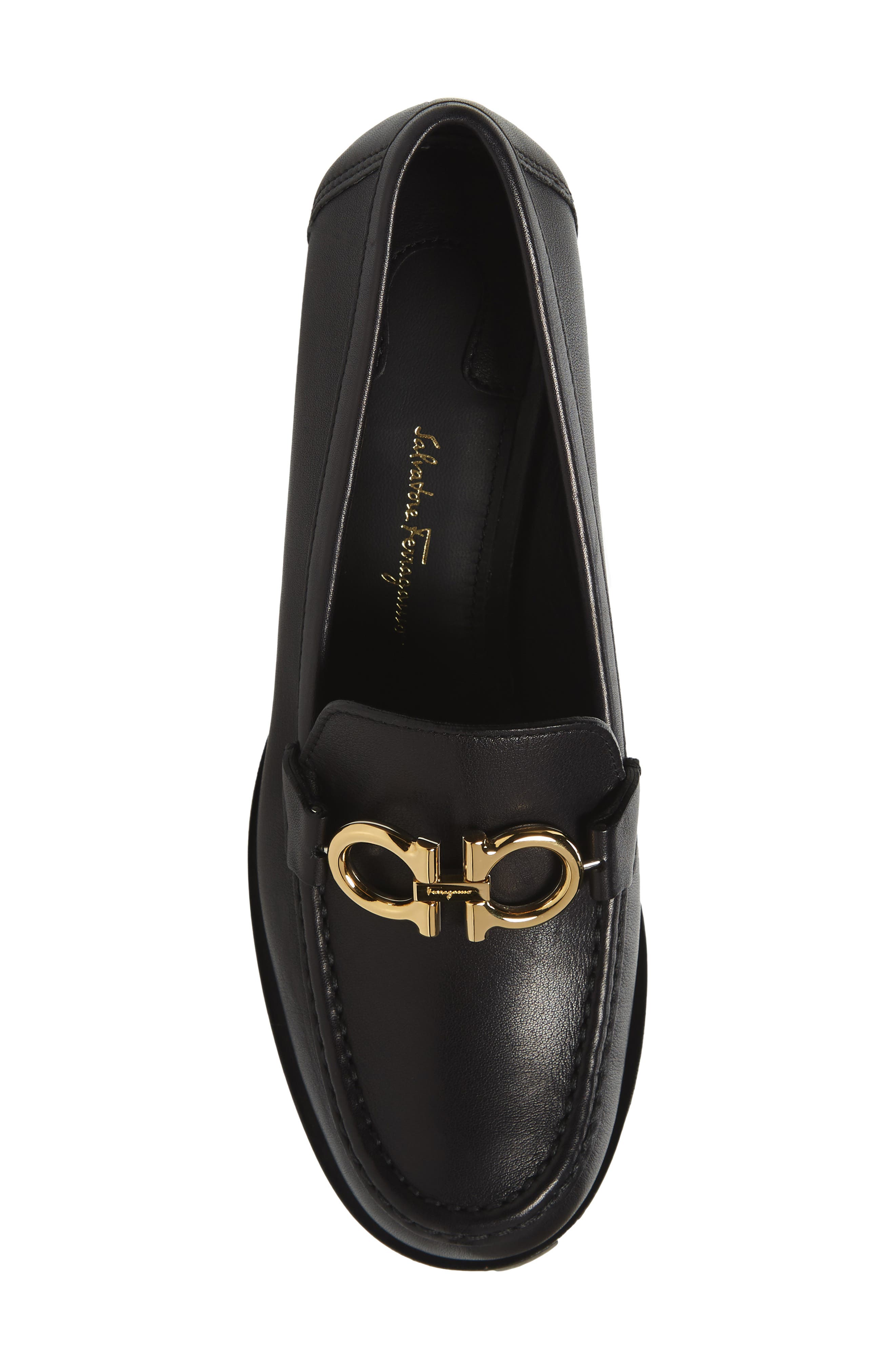 FERRAGAMO Salvatore Ferragamo Rolo Block Heel Bit Loafer, Alternate, color, 