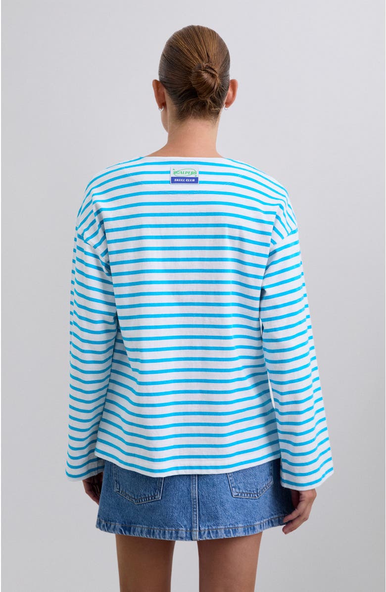 Scalpers Stripes Label Ls Tee, Alternate, color, Turquoisestripes