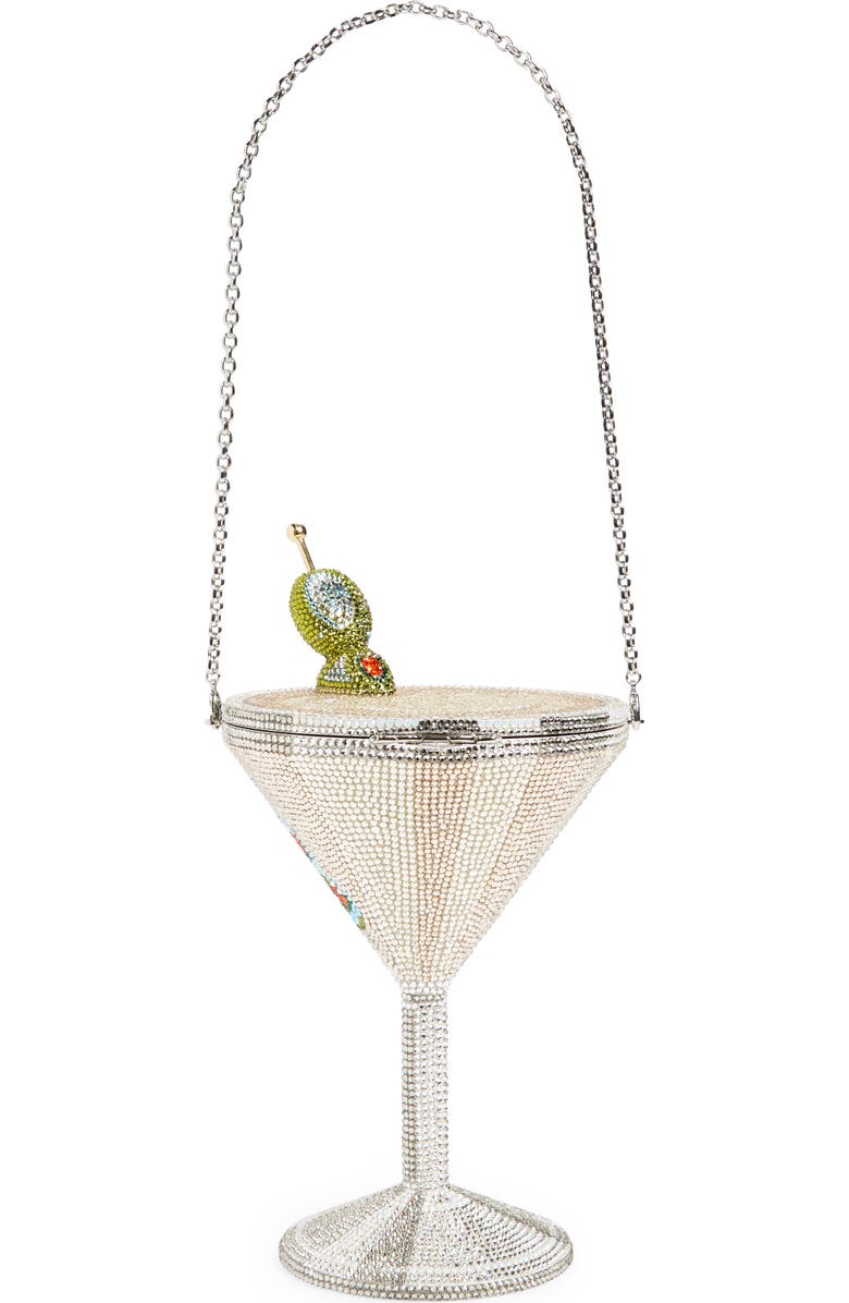 Judith Leiber Martini Crystal Embellished Minaudière, Alternate, color,