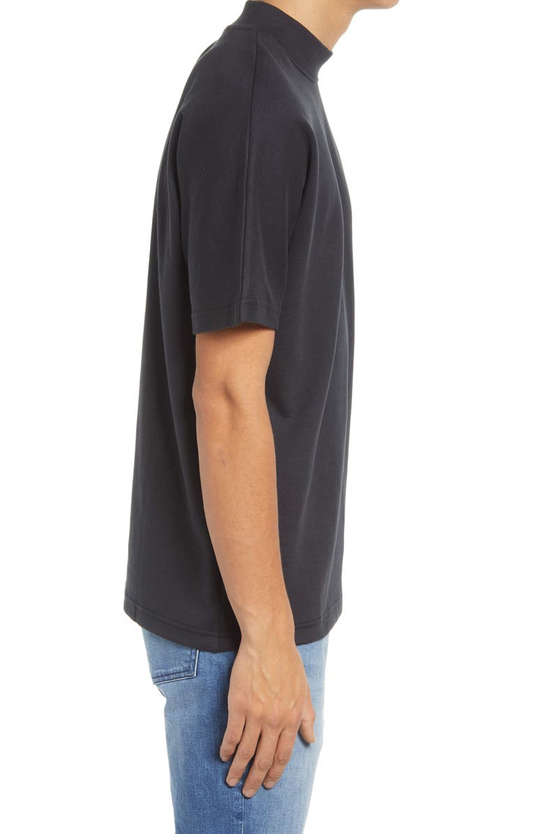 Selected Homme Mock Neck Organic Cotton Blend T-Shirt, Alternate, color, 