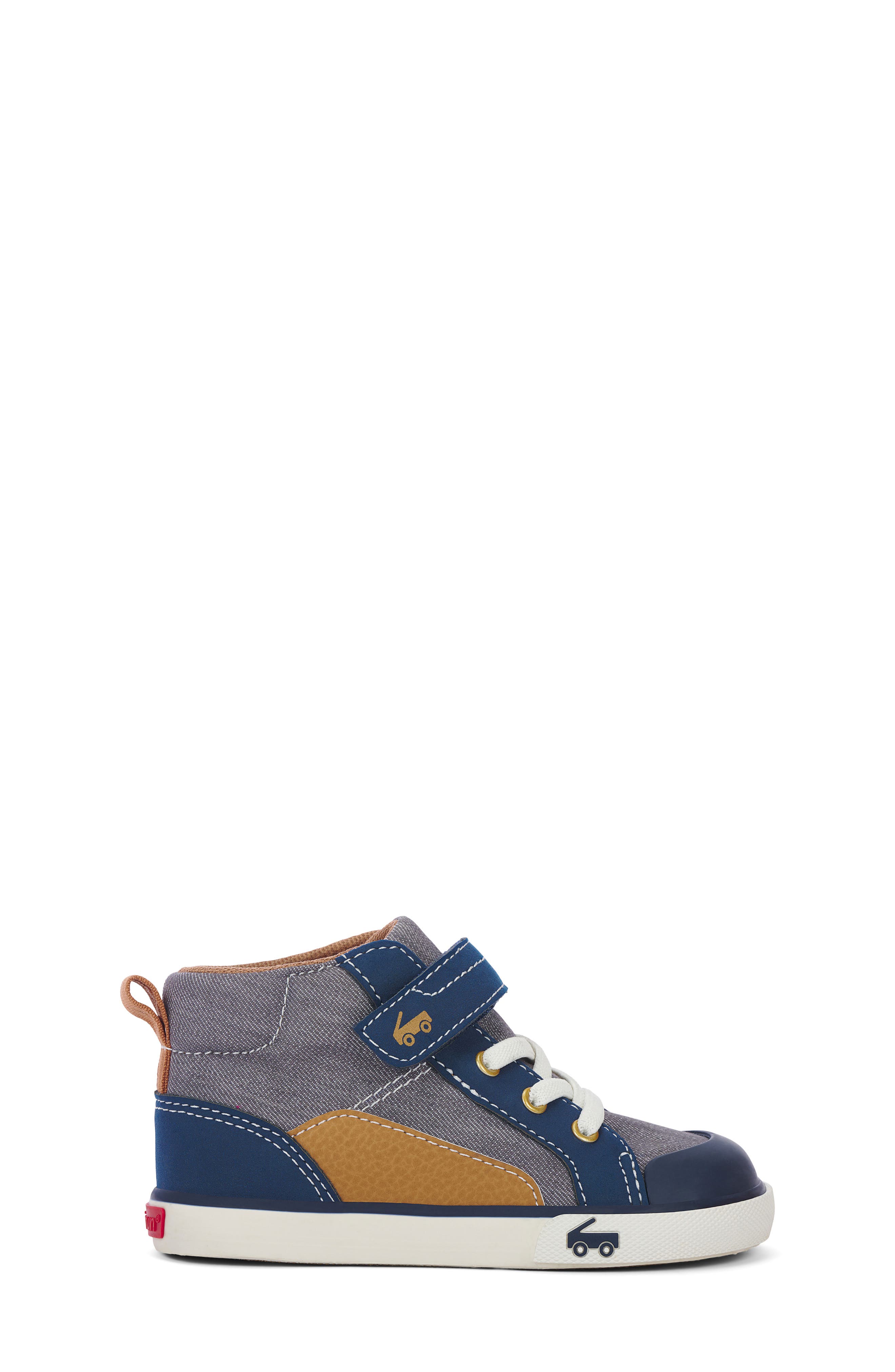See Kai Run Kids' Dayton High Top Sneaker, Alternate, color, Gray Denim