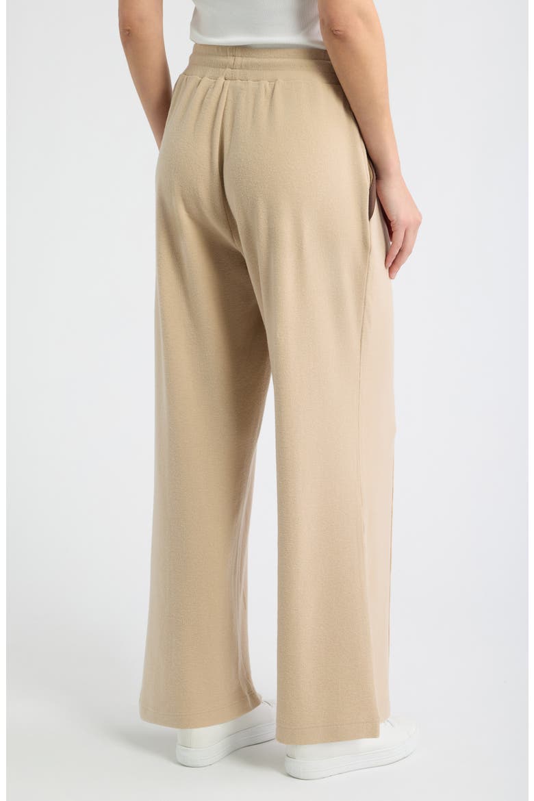 Pintuck Tie Waist Lounge Pants, Alternate, color, TAN