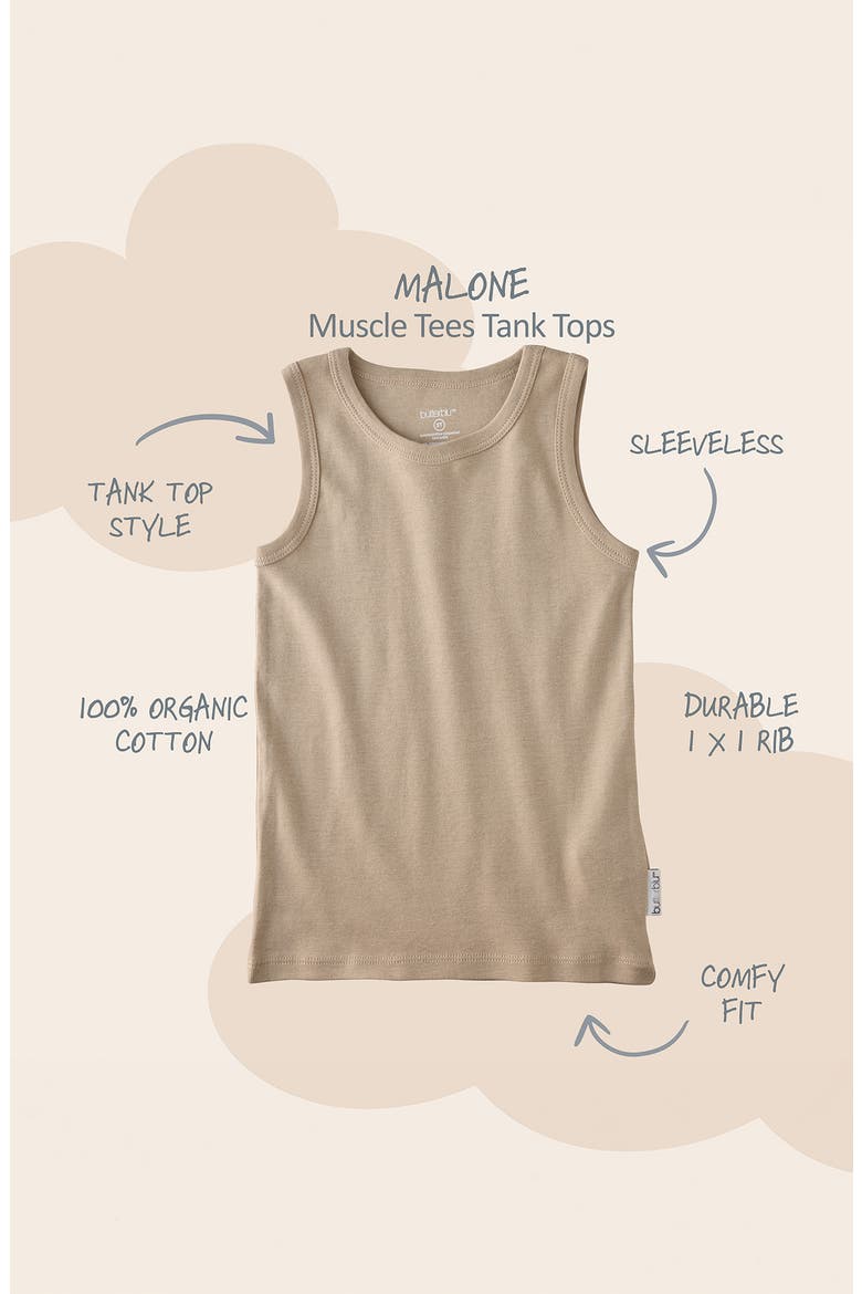 Assorted 10-Pack Malone Organic Cotton Tanks, Alternate, color, STONE NATURAL RAINBOW
