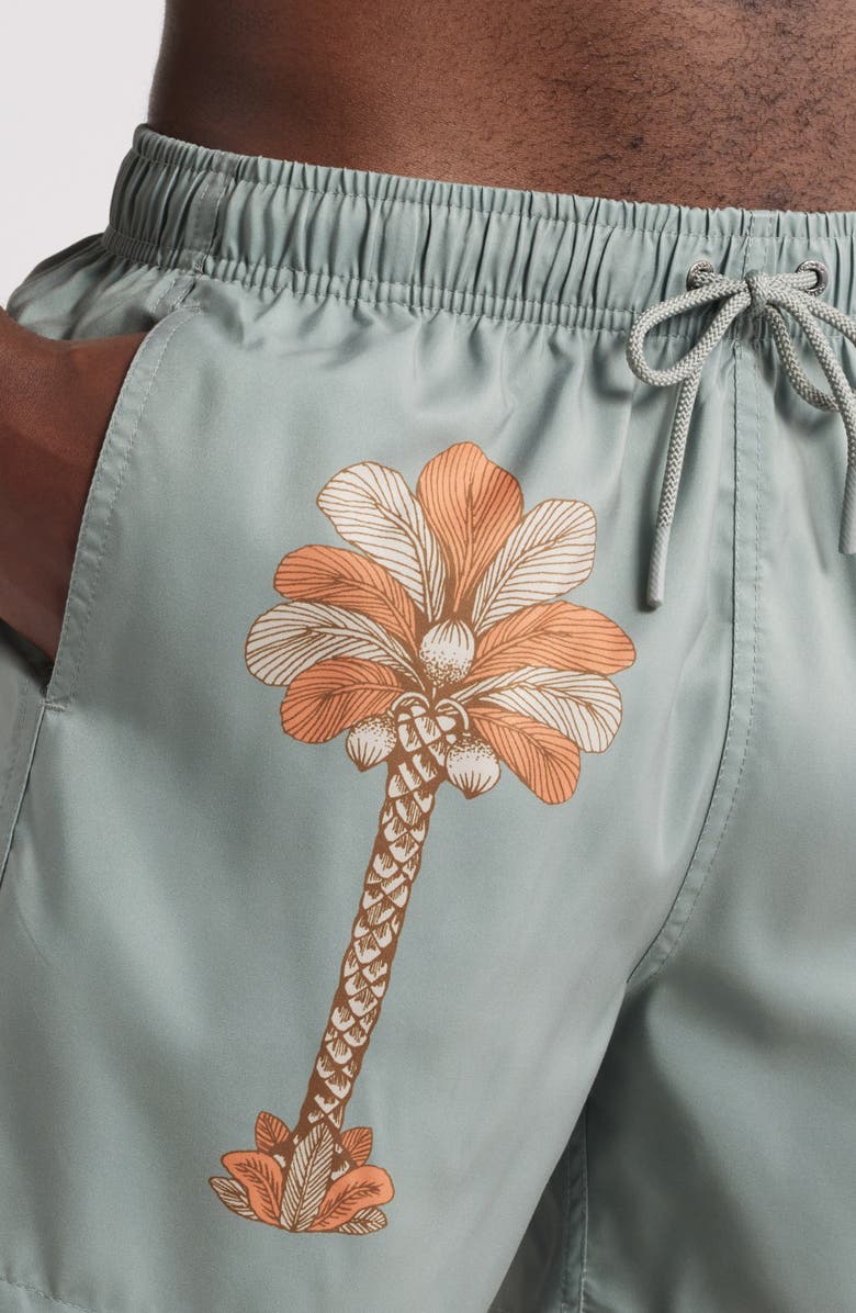 Boardies Printed Swim Trunks, Alternate, color, Olive