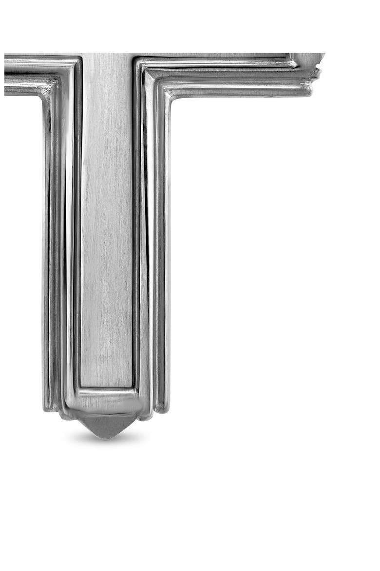Men's Pyramid Cross Pendant, Alternate, color, SILVER