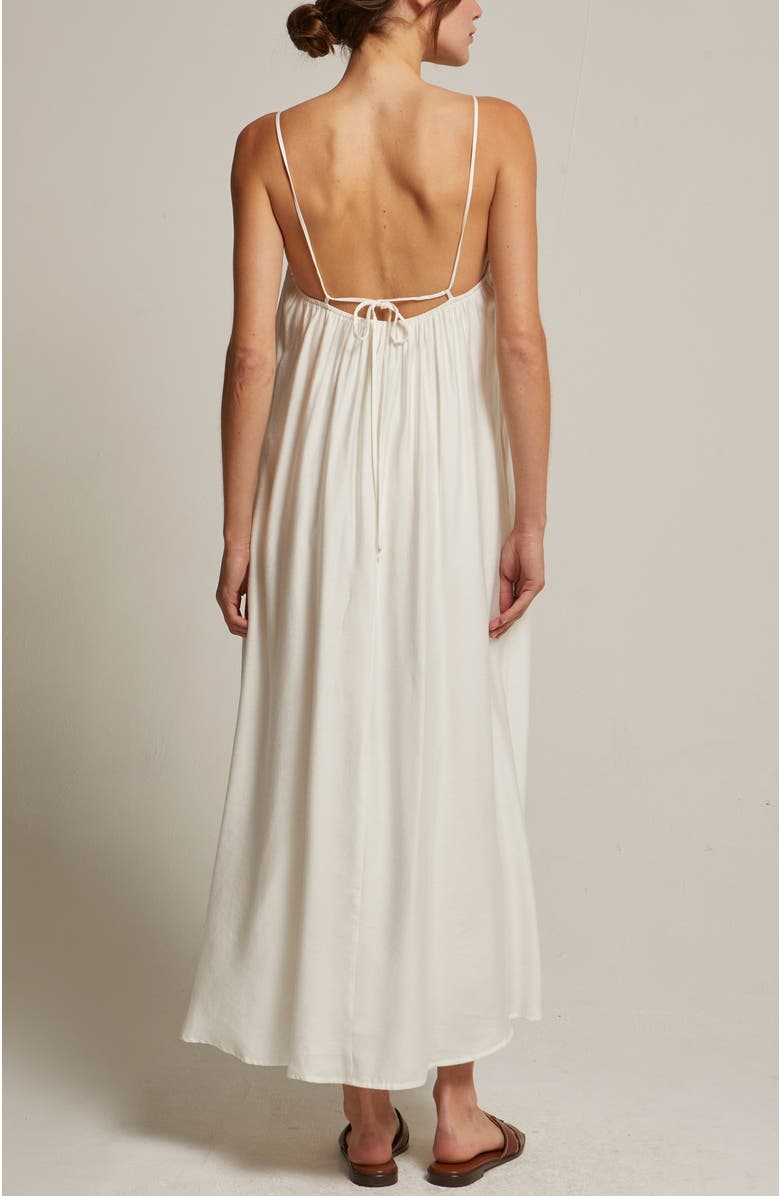 CRESCENT Bubble Tencel Midi Dress, Alternate, color, White