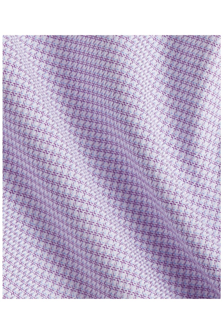 Slim Fit Microcheck Stretch Cotton Twill Dress Shirt, Alternate, color, BERRY/ SKY