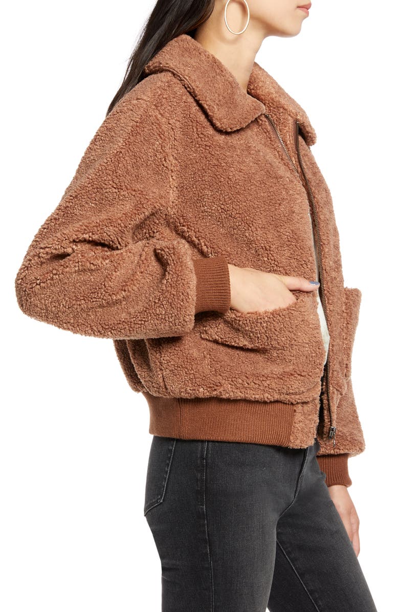 Treasure & Bond Faux Shearling Teddy Jacket, Alternate, color, 
