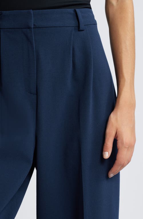 Open Edit Wide Leg Pants In Navy Blazer