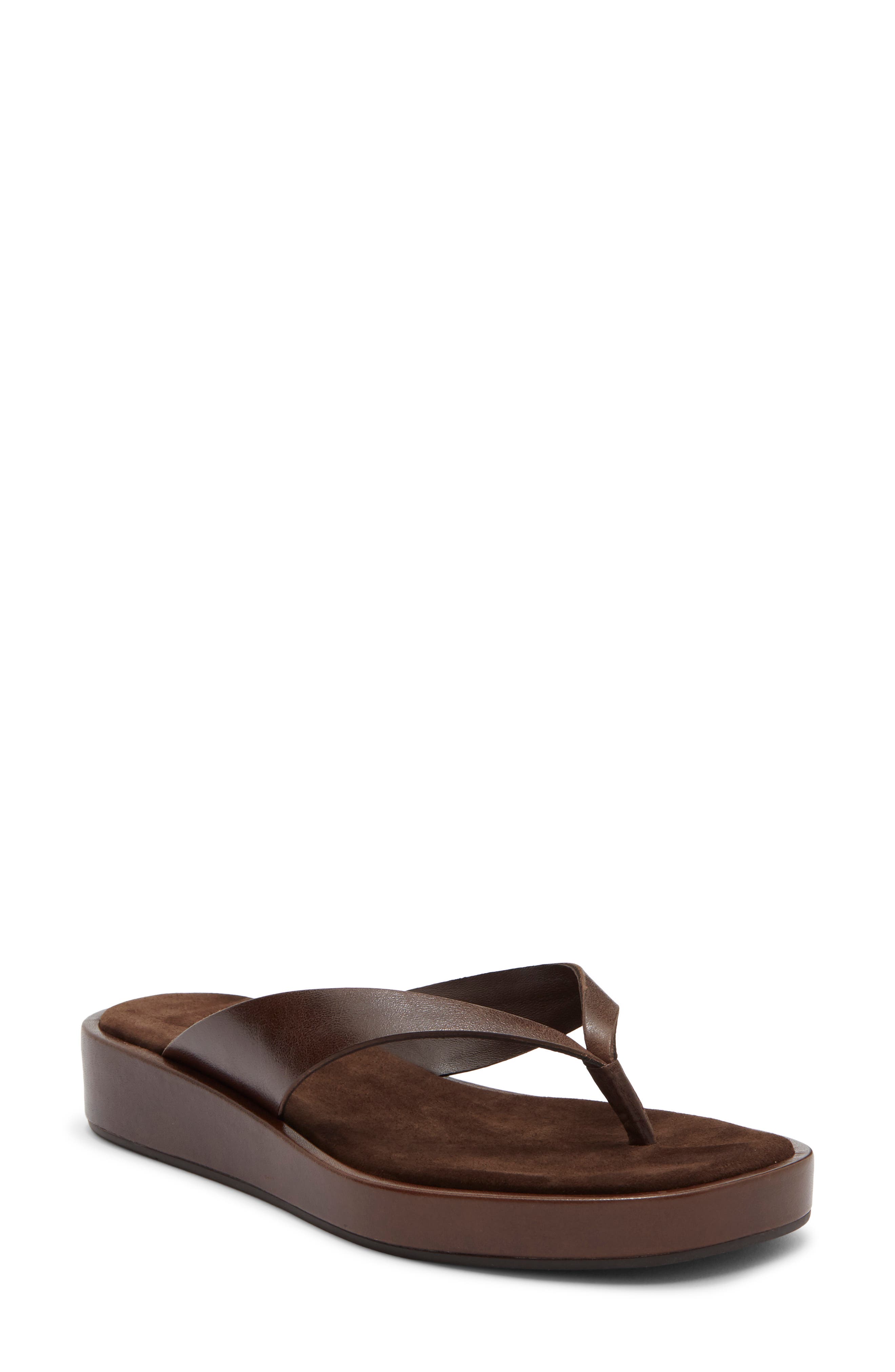 Kyra Platform Wedge Flip Flop, Main, color, CHOCOLATE VINTAGE