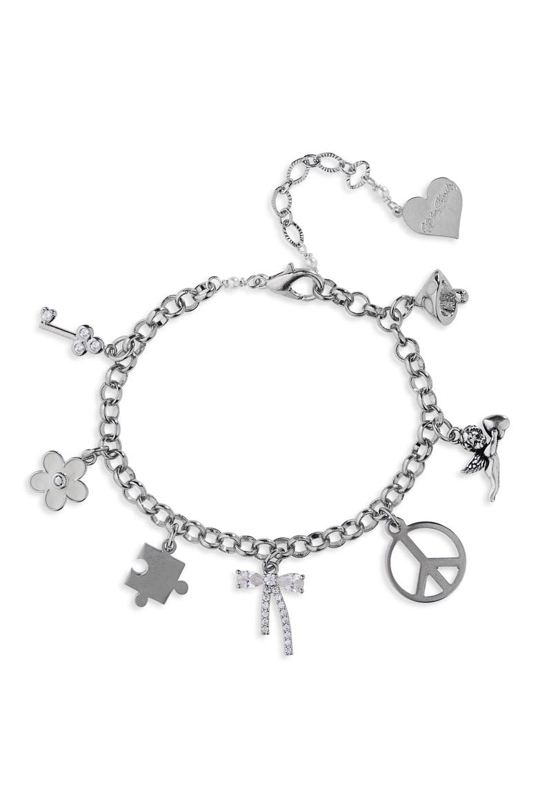 Lost & Found Charm Bracelet, Main, color, SILVER