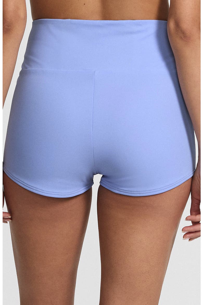 Tugless High Waisted Swim Boy Shorts, Alternate, color, Soft Cloud Blue