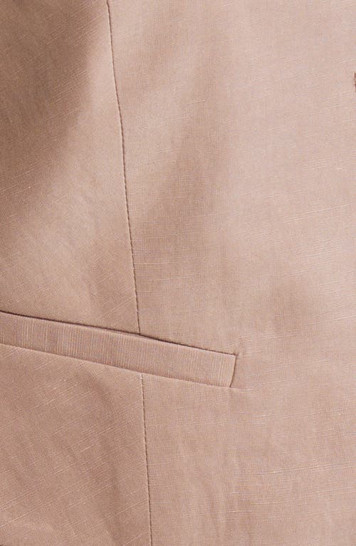 Allsaints Deri Lyn Linen Blend Waistcoat In Doe Brown