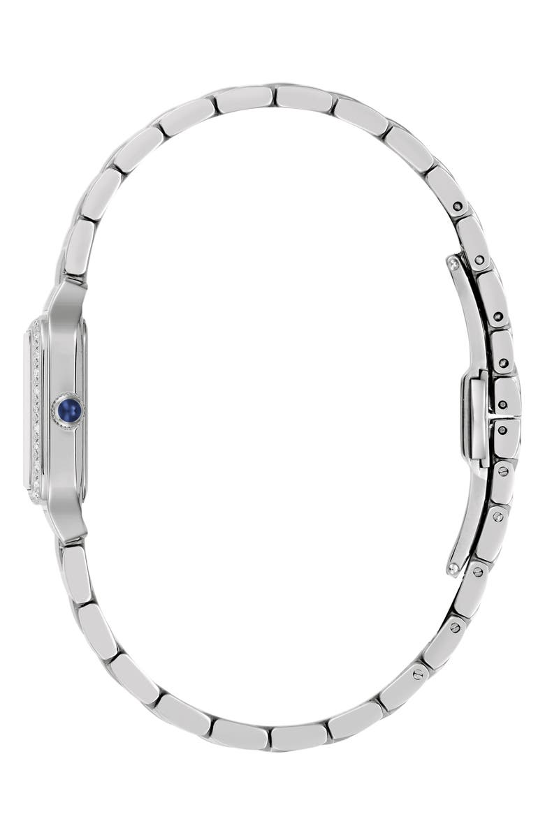 BULOVA Classic Sutton Square Diamond & Mother-of-Pearl Bracelet Watch, 23mm, Alternate, color, Silver-Tone