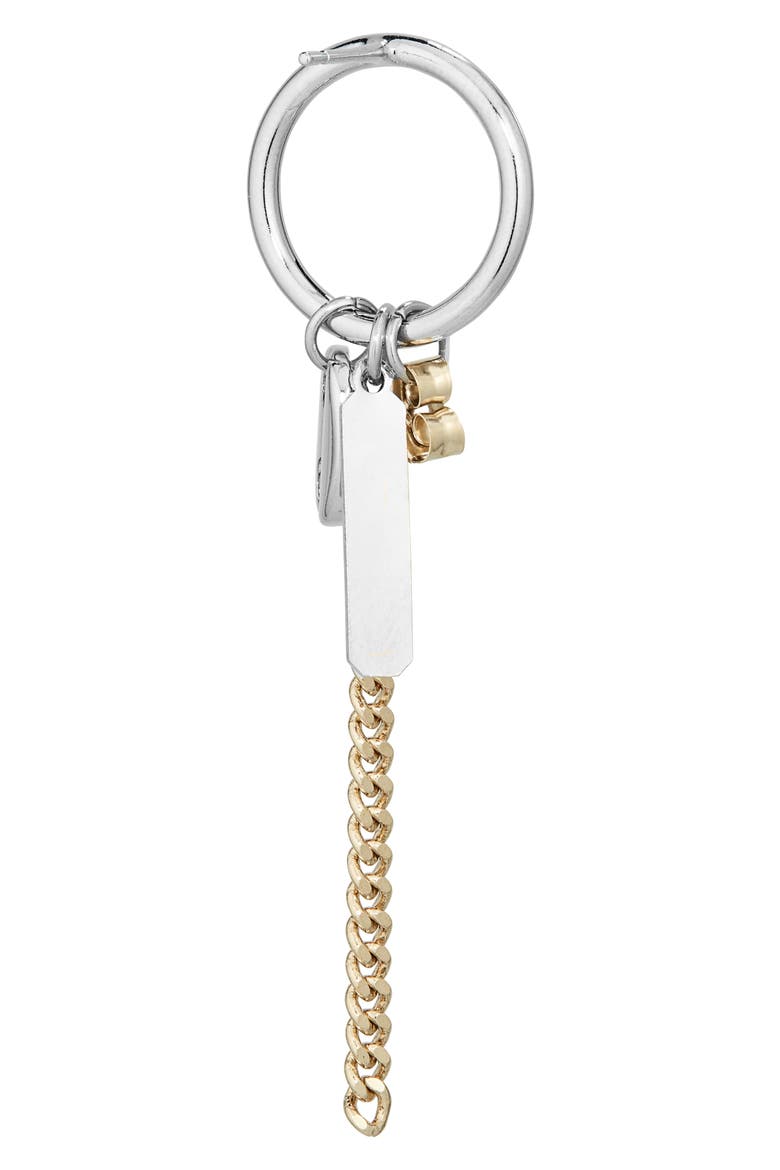 Rita Front Hoop Earrings, Alternate, color, GOLD/ PALLADIUM
