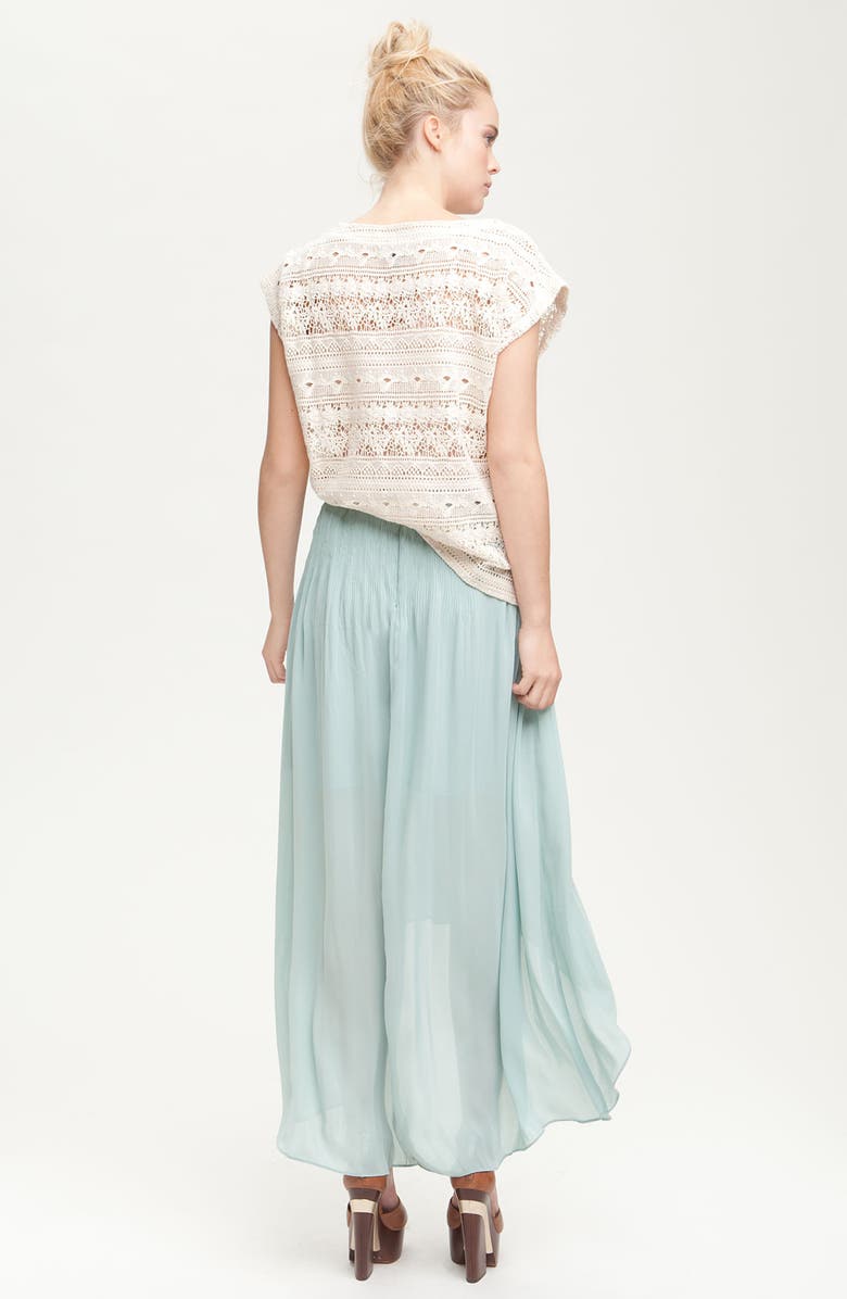 Sanctuary 'Leotie' Crinkled Asymmetric Maxi Skirt, Main, color, 