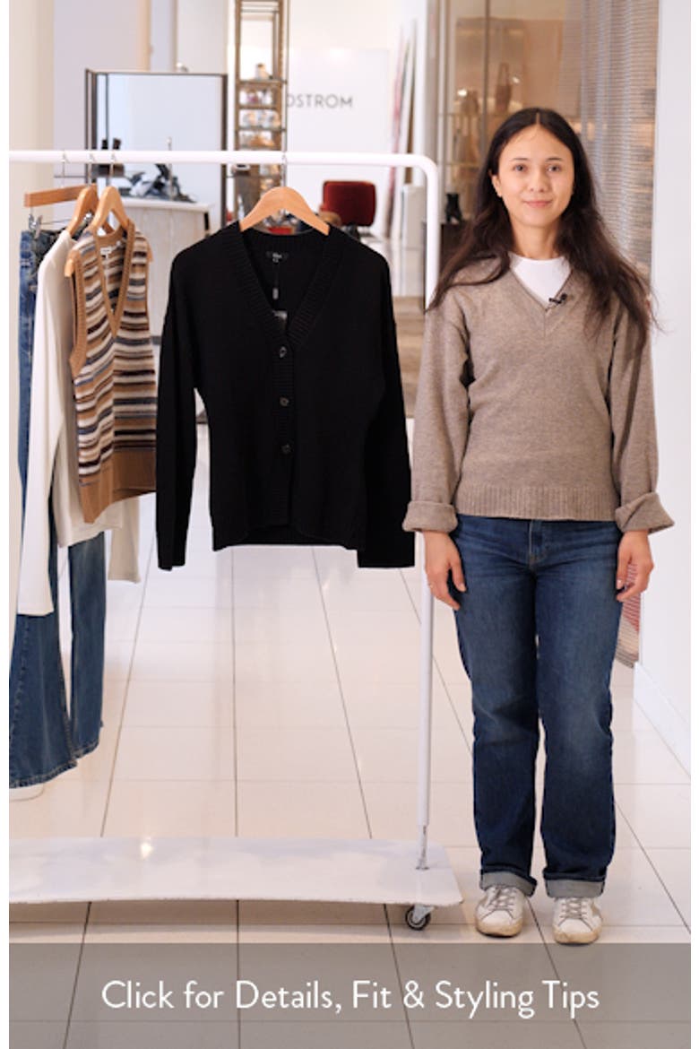 Philippa Cutaway Hem Cotton & Wool Blend Cardigan video