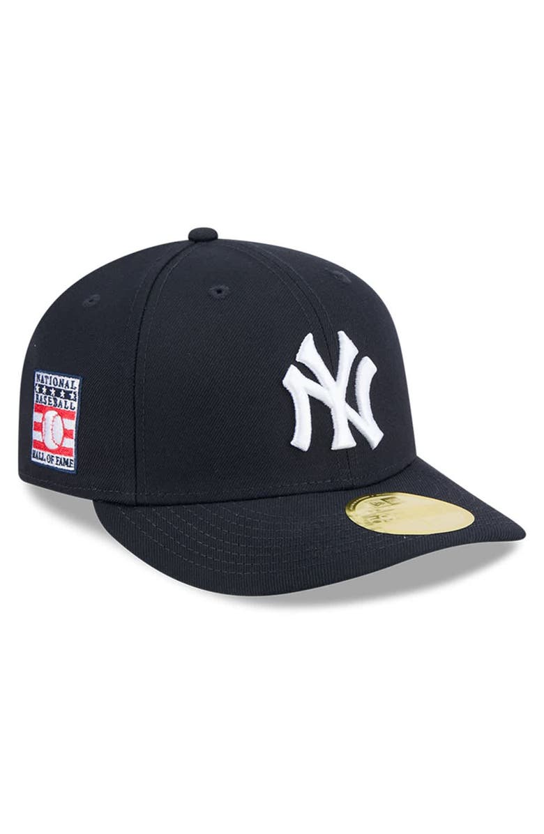 New Era Men's New Era Navy New York Yankees Baseball Hall of Fame 59FIFTY Low Profile Fitted Hat, Main, color,