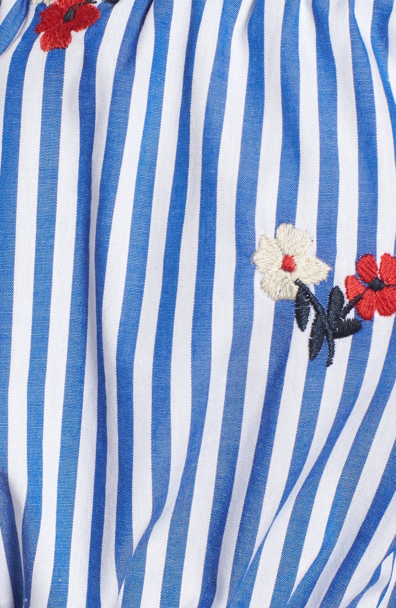 Chloe & Katie Chloe + Katie Embroidered Off the Shoulder Crop Top, Alternate, color, 