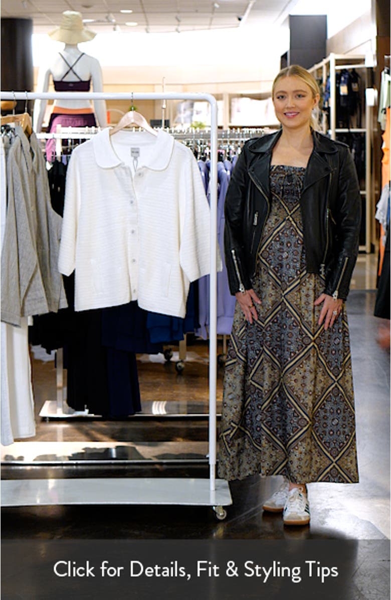 Elbow Sleeve Textured Knit Jacket, sales video thumbnail