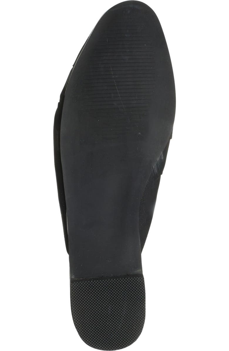 CHASE AND CHLOE Melvin Woven Mule Flat, Alternate, color, Black Pu