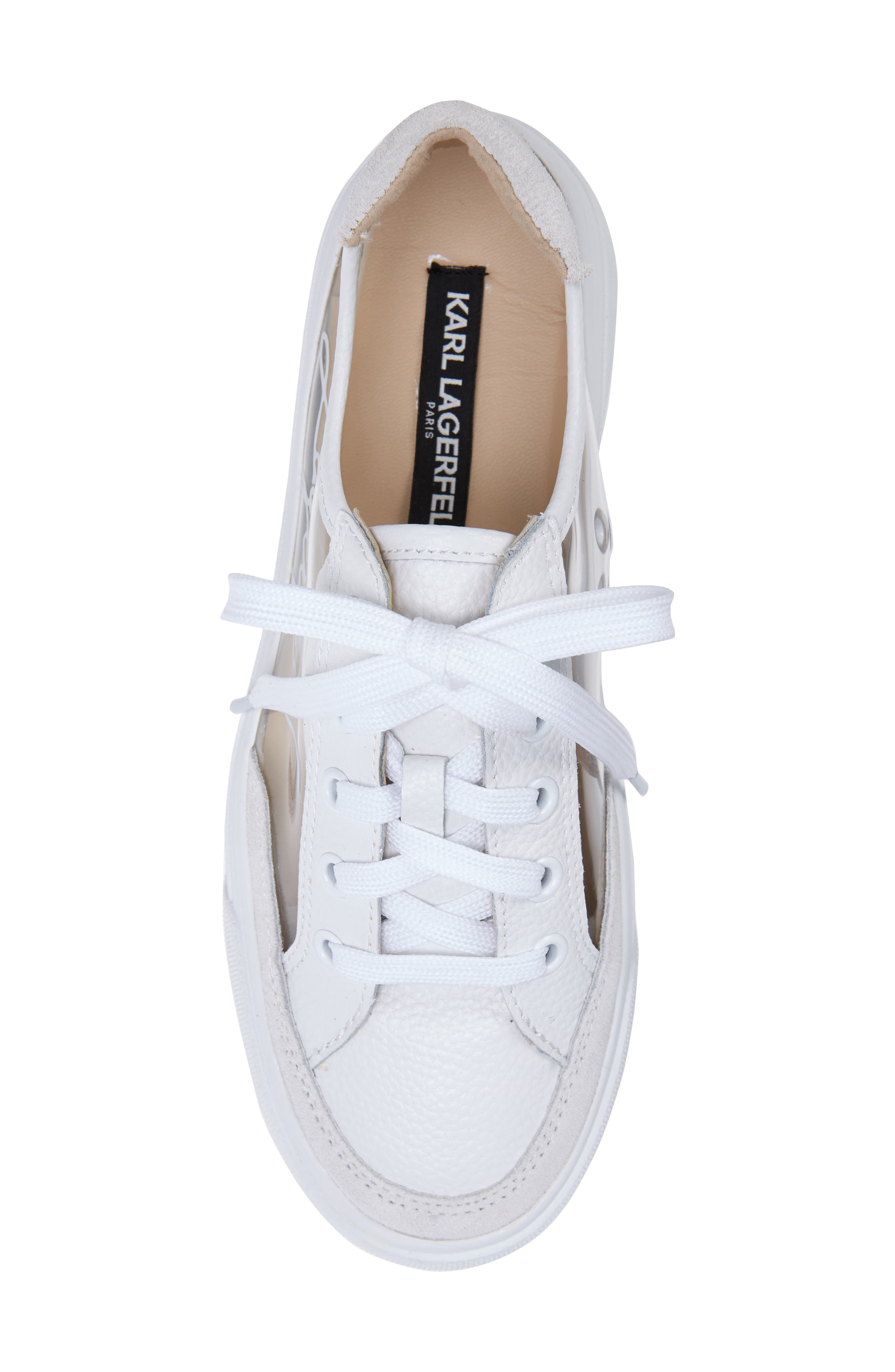 Ryley Sneaker, Alternate, color, CLEAR/ WHITE LEATHER