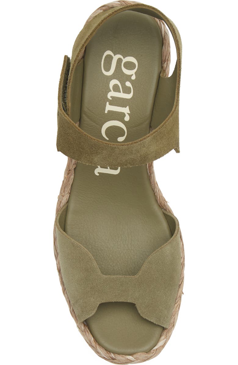 Pedro Garcia Fama Ankle Strap Wedge Sandal, Alternate, color, Thyme