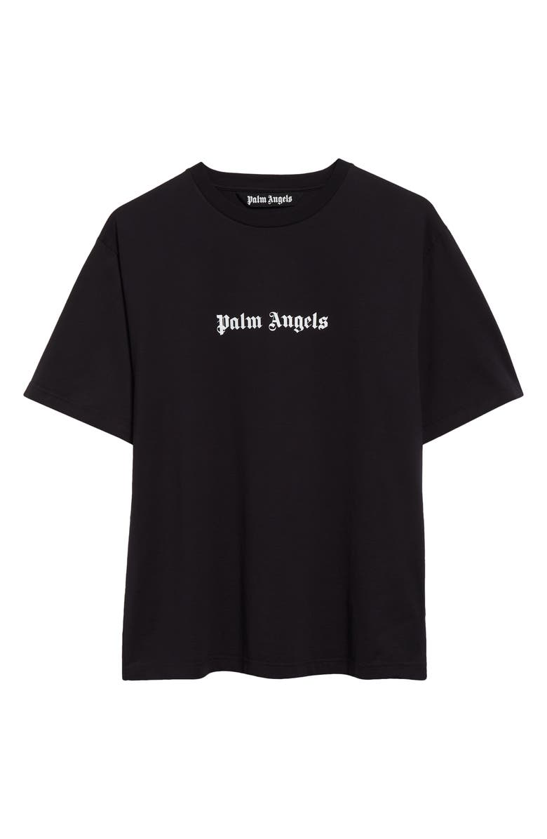 Palm Angels Classic Logo Slim Fit Cotton Graphic T-Shirt, Alternate, color, Black White