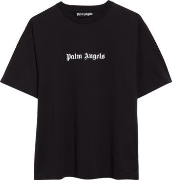 【関税込み】PALM ANGELS SLIM T-SHIRT WITH CLASSIC LOGO Palm Angels Classic Logo Slim Fit Cotton Graphic T-Shirt