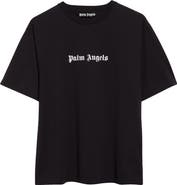 Palm Angels Classic Logo Slim Fit Cotton Graphic T-Shirt
