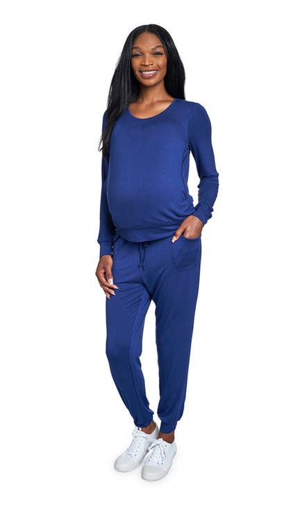Whitney During & After 2-Piece Maternity/Nursing Top & Pant Set