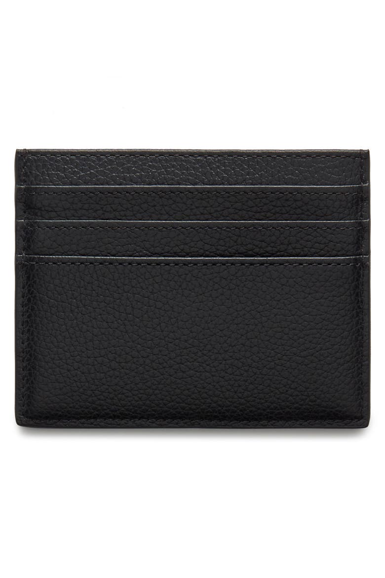 Zipped Leather Card Case, Alternate, color, BLACK