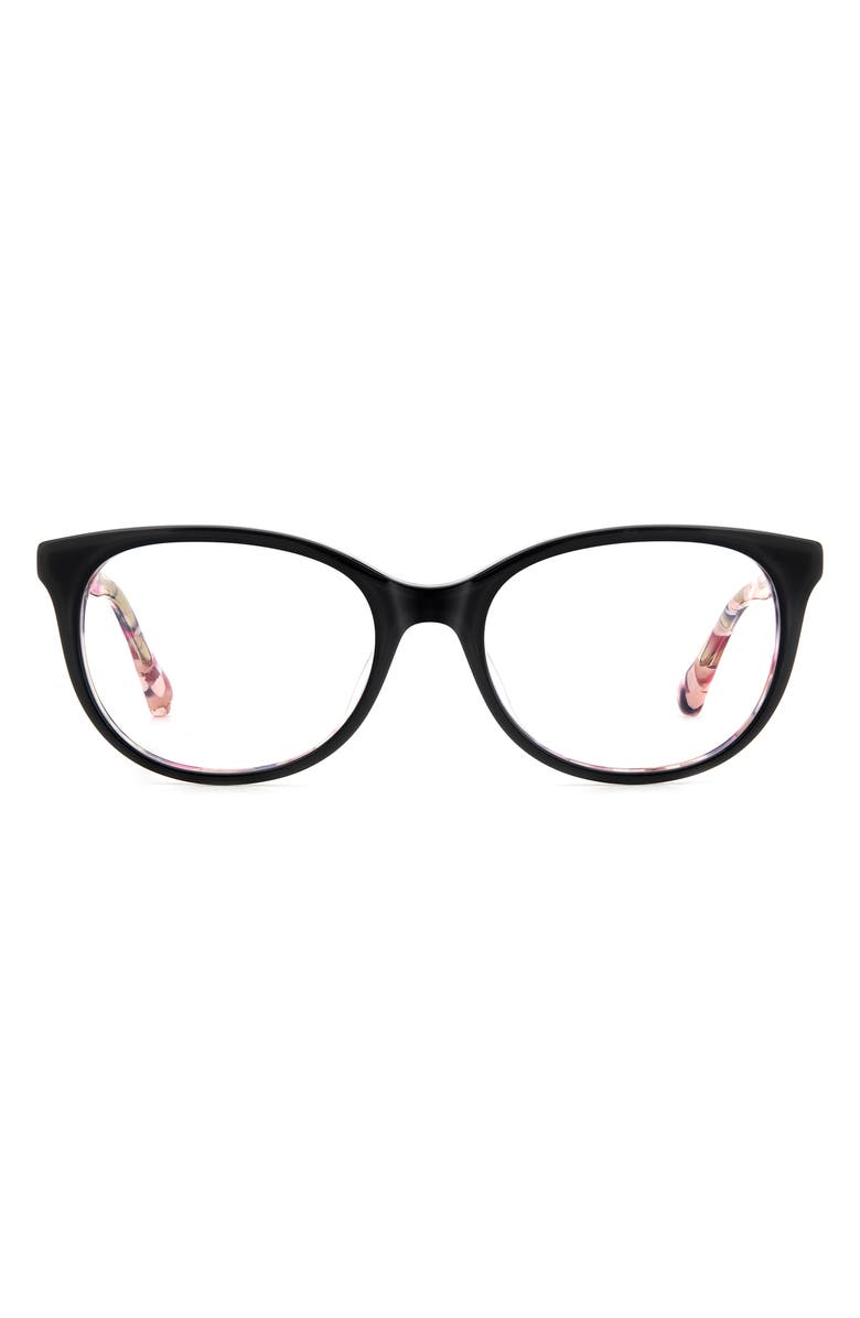 Kate Spade New York joshann 52mm oval optical glasses, Main, color, Black