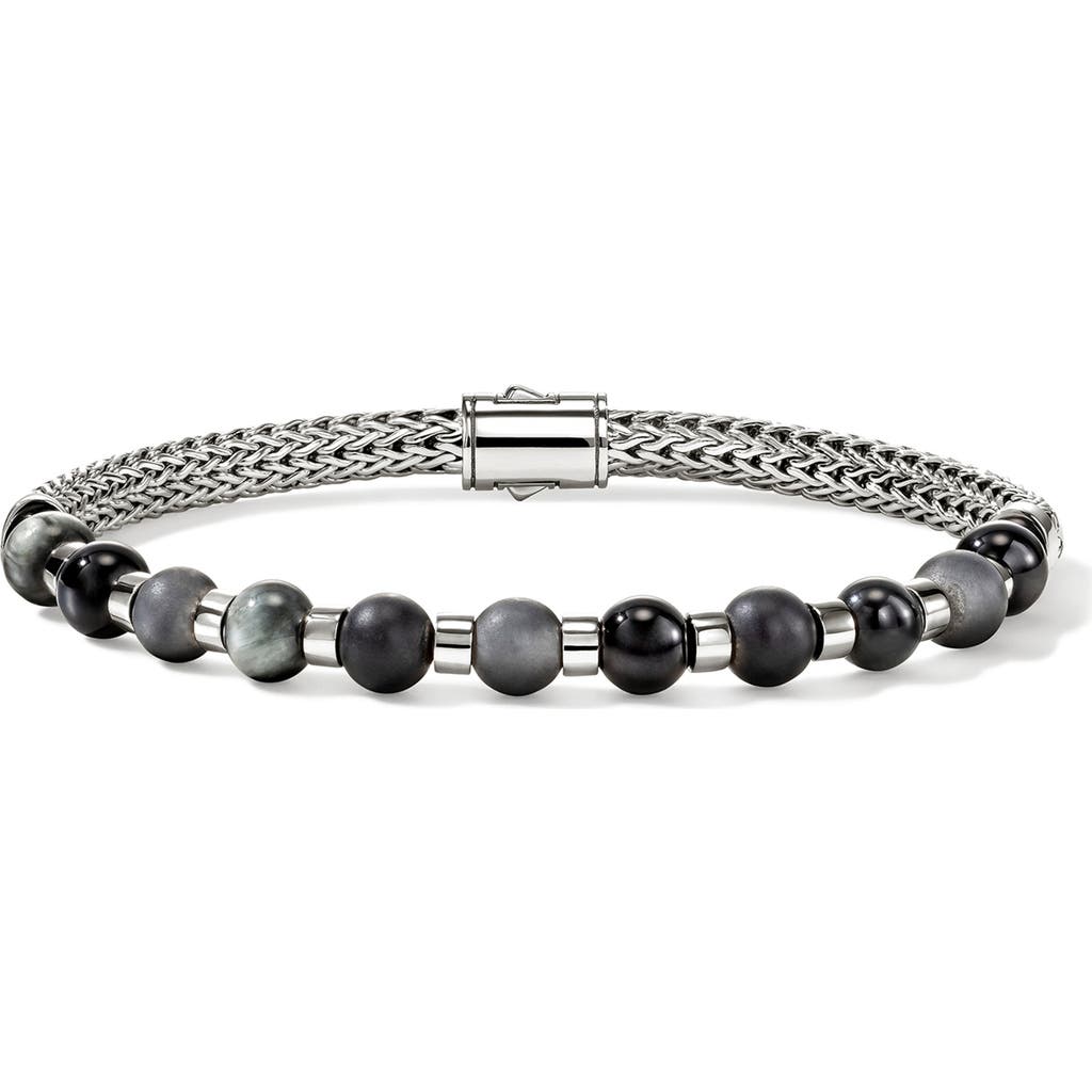 John Hardy Beaded Chain Bracelet In Silver