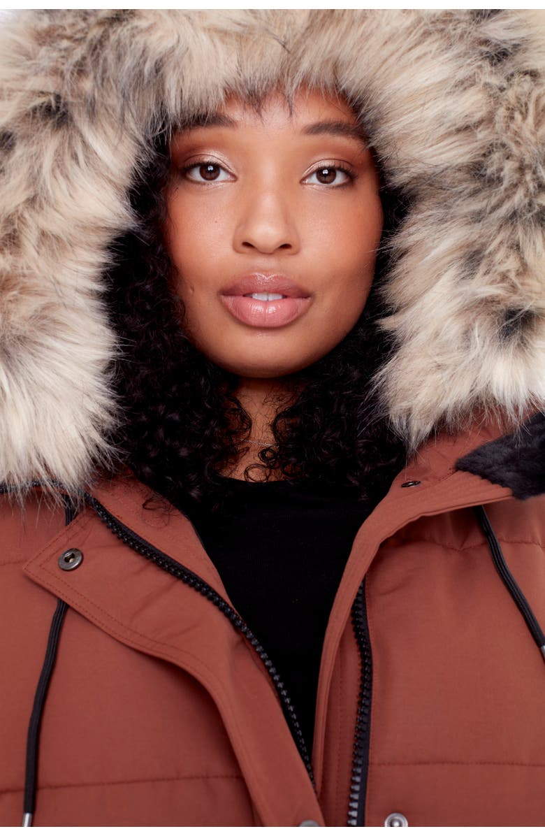 Alpine North AULAVIK PLUS SIZE - Vegan Down Mid-length Hooded Parka Coat, Alternate, color, Maple