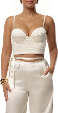 JLUXLABEL Thalia Textured Bustier Top
