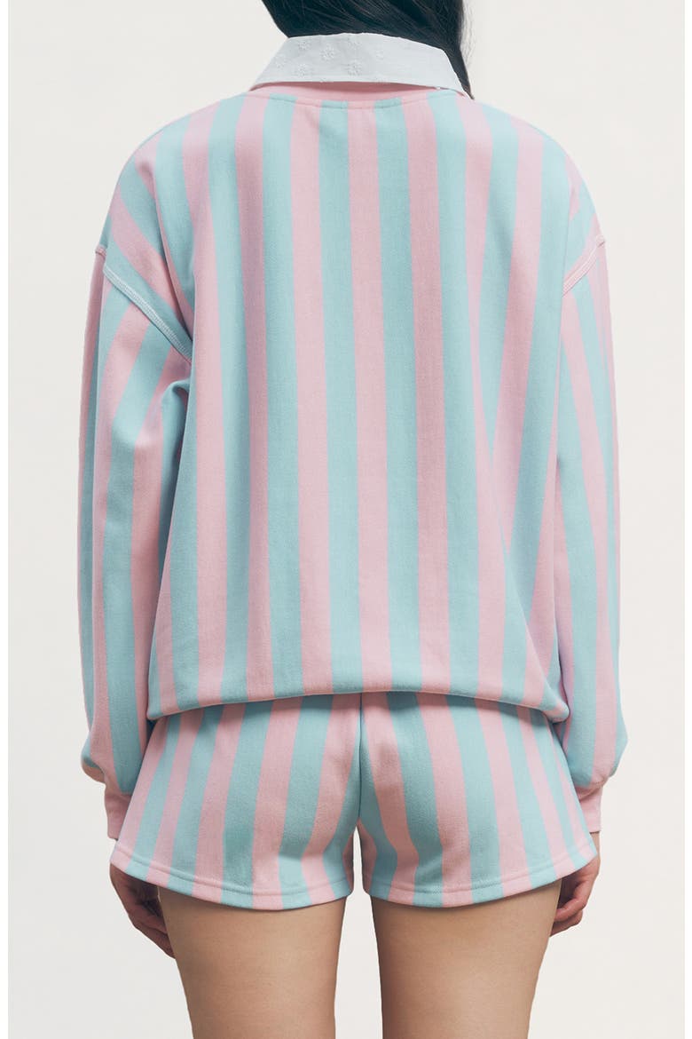 Scout Stripe Sweatshirt, Alternate, color, PINK BLUE