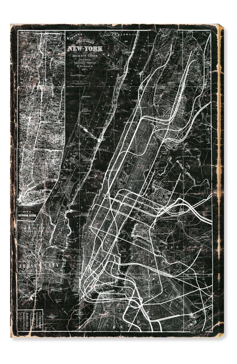 Oliver Gal New York Subway Map Canvas Wall Art, Main, color,
