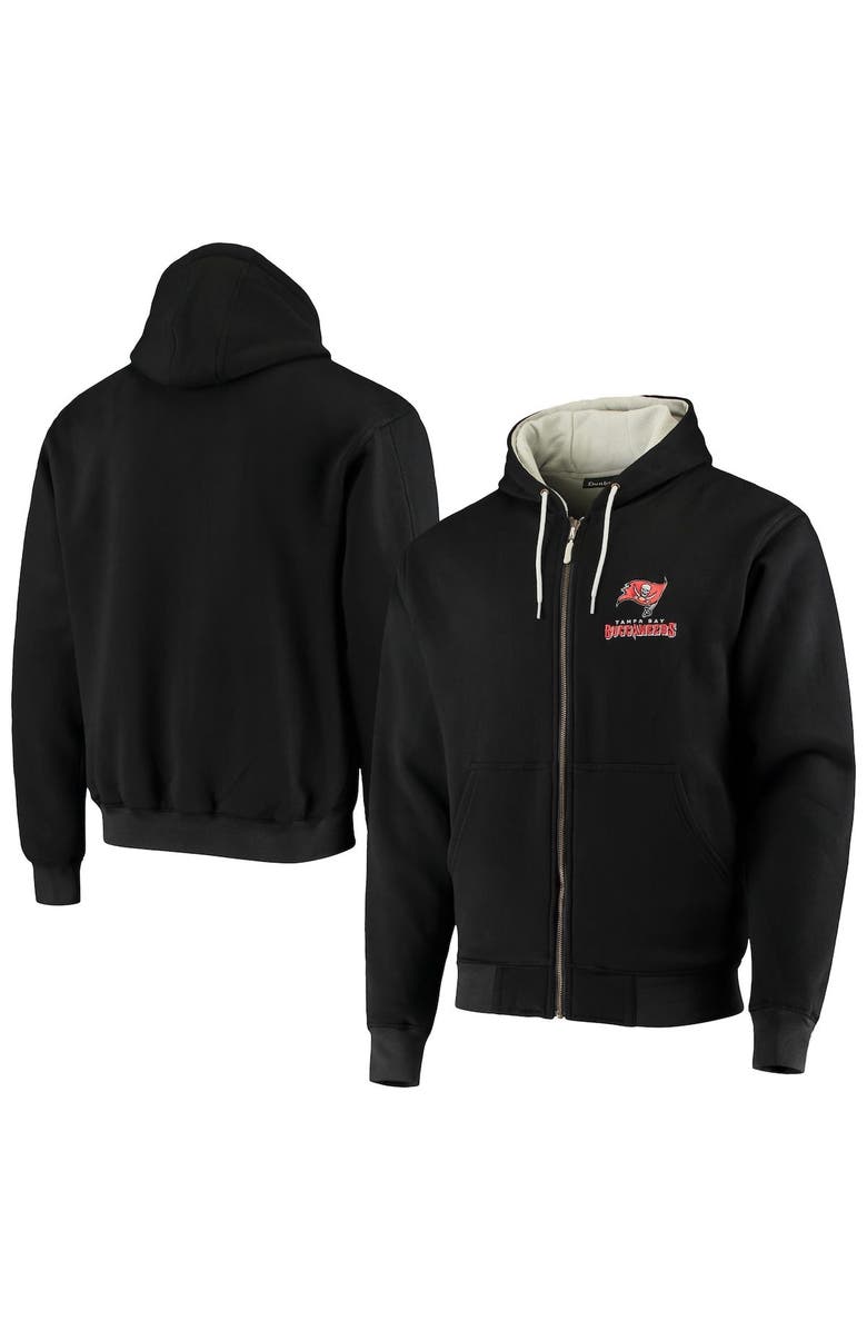 DUNBROOKE Men's Dunbrooke Black Tampa Bay Buccaneers Craftsman Thermal-Lined Full-Zip Hoodie, Main, color, Black