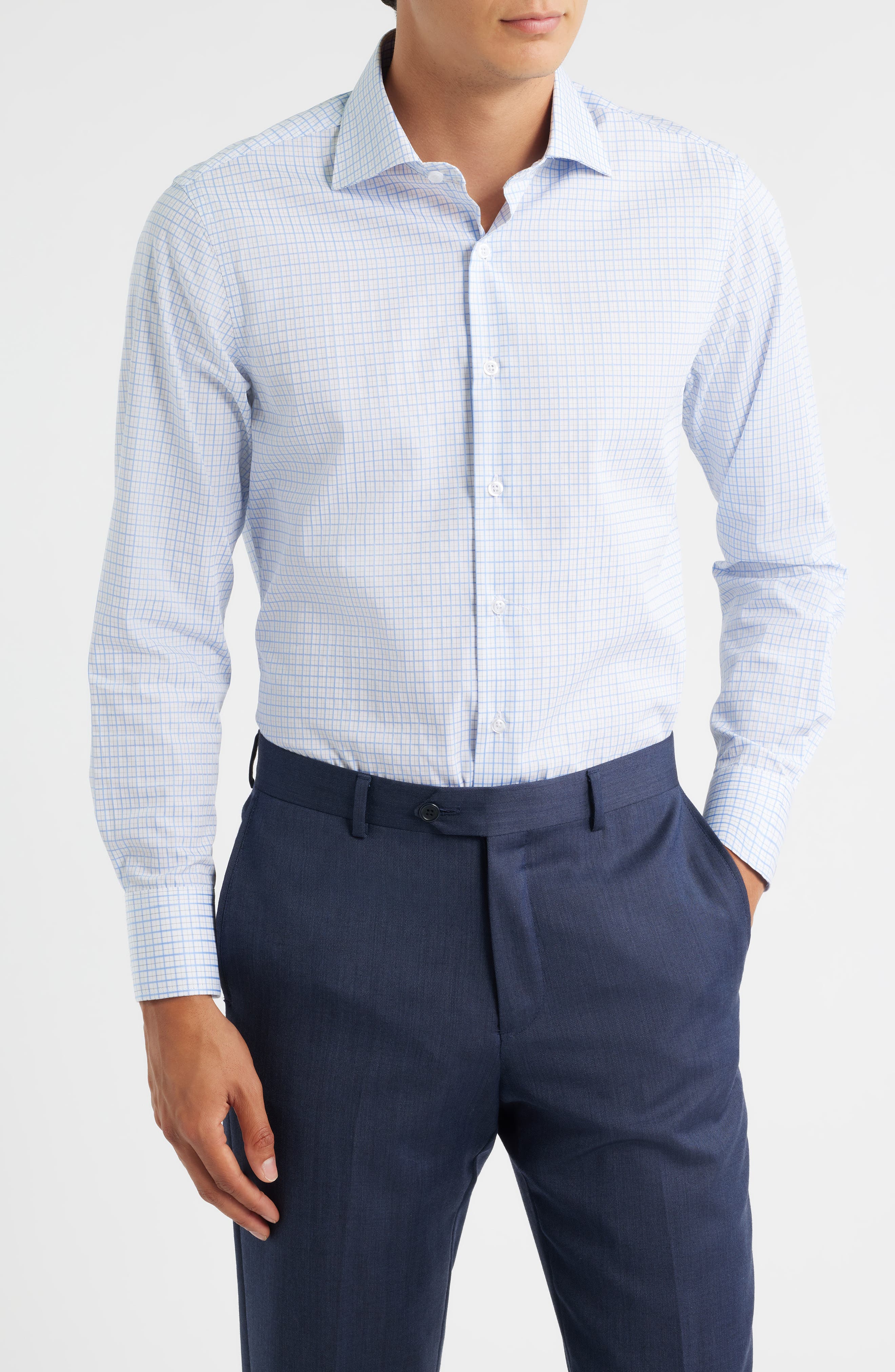 ZANETTI Plaid Dress Shirt