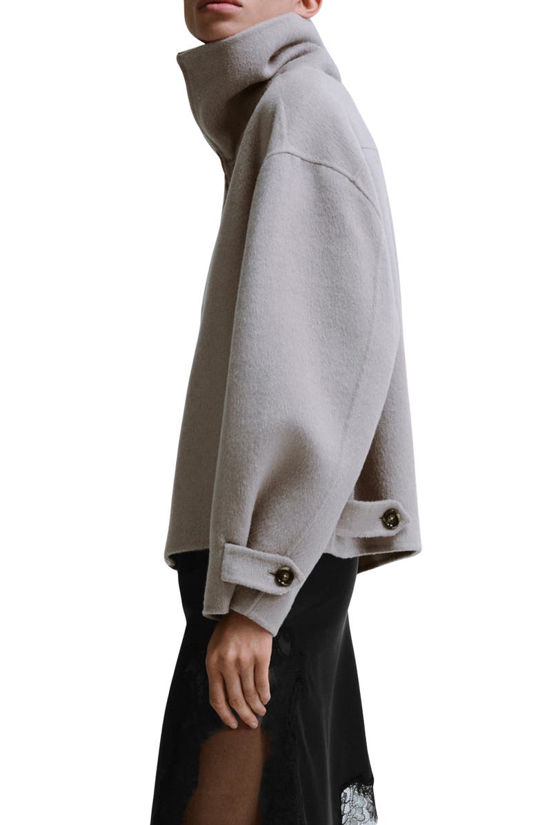 MANGO Wool Blend Jacket, Alternate, color, Grey