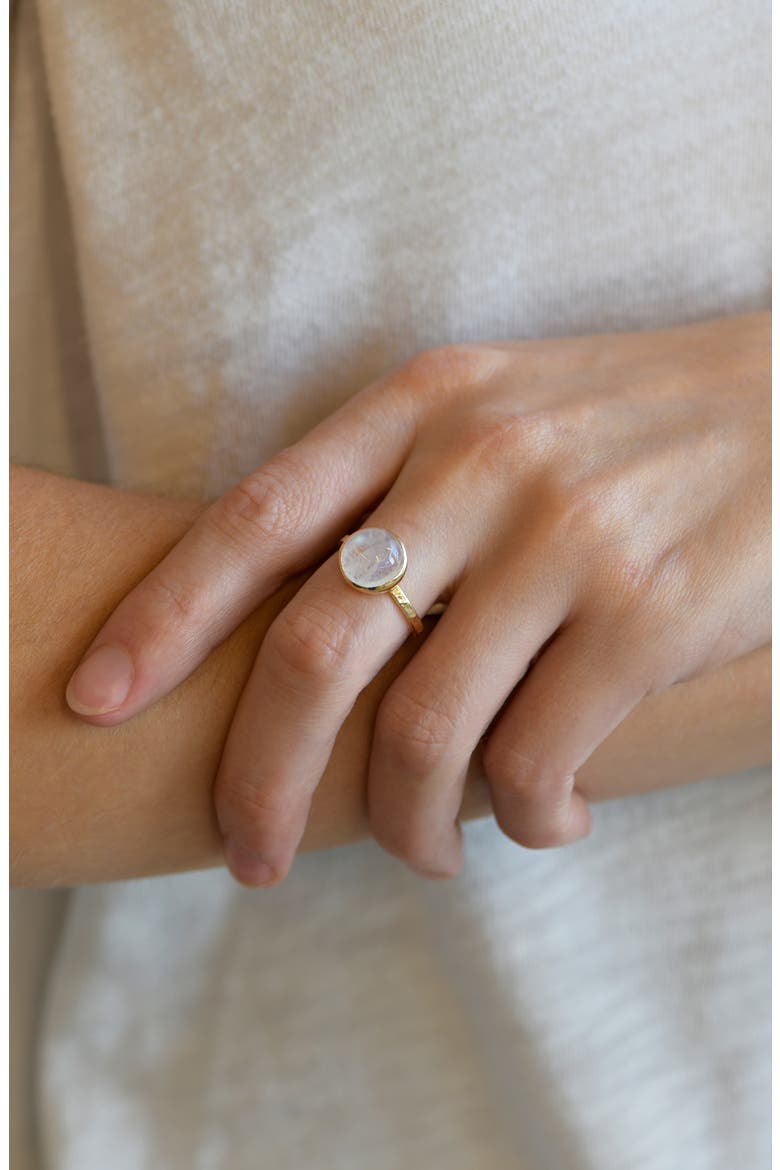 Classique Moonstone Bezel Ring, Alternate, color, WHITE