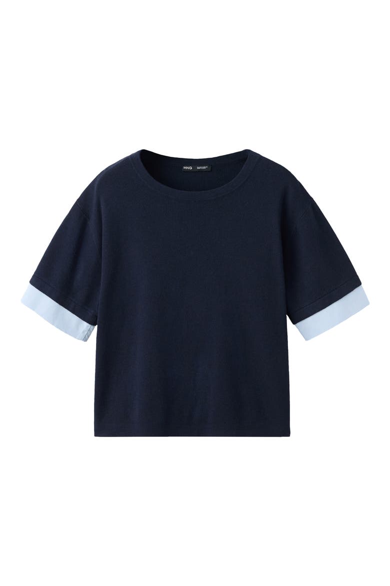 Biboy Striped Crewneck Sweater, Alternate, color, NAVY