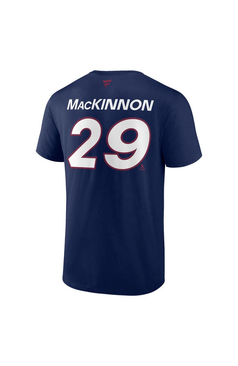 FANATICS Men's Fanatics Branded Nathan MacKinnon Navy Colorado Avalanche Authentic Pro Prime Name & Number T-Shirt, Alternate, color,