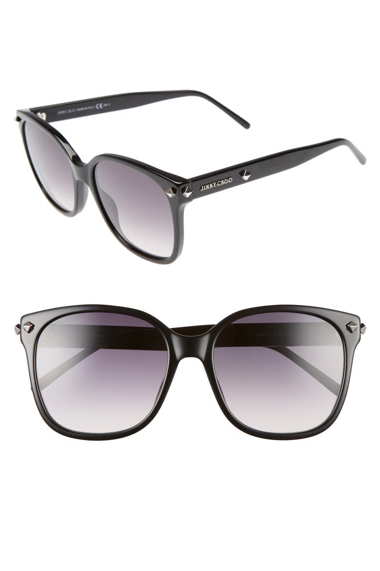 Demas 56mm Sunglasses, Main, color, BLACK