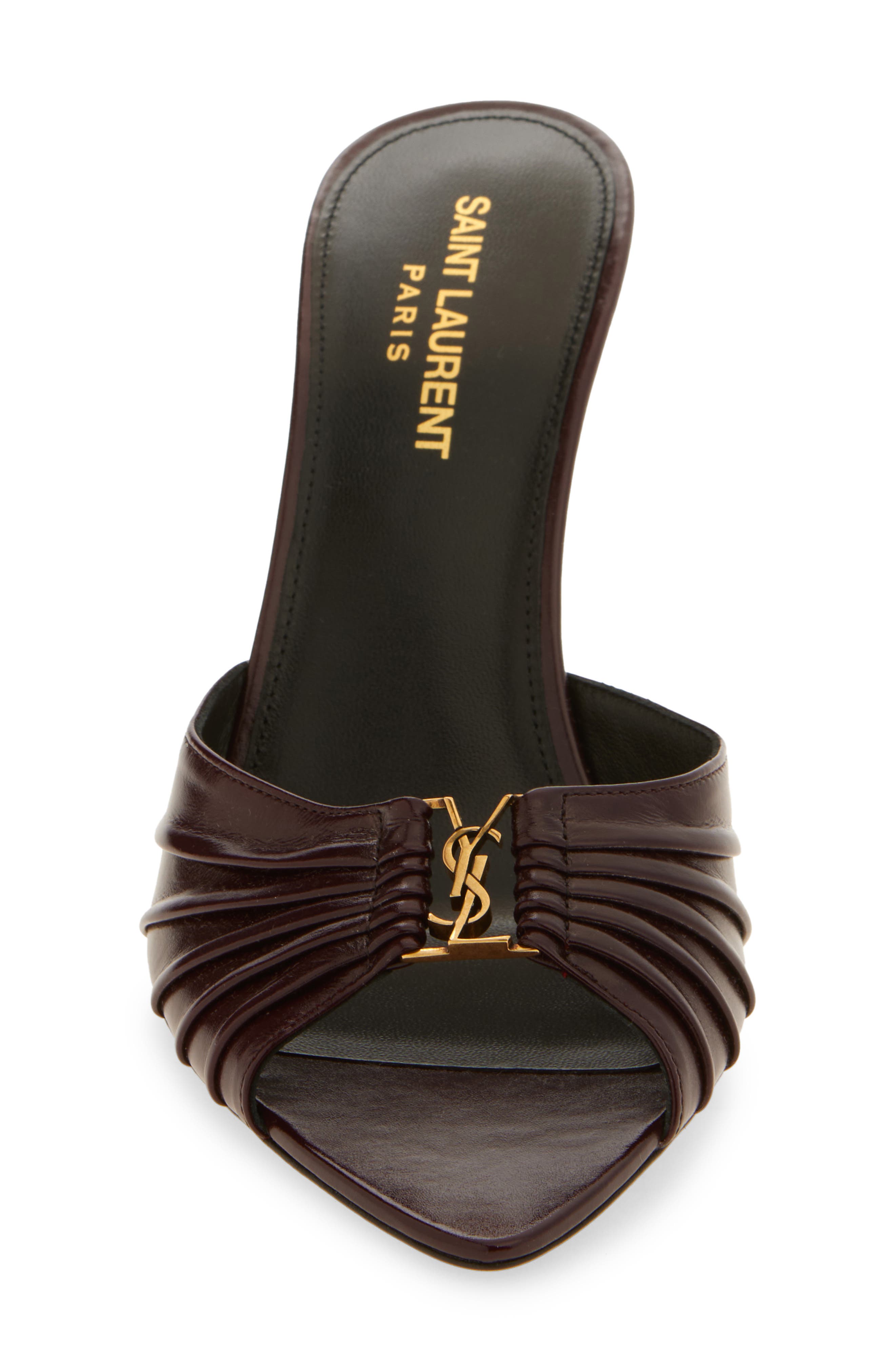 Saint Laurent Babylone Sandal, Alternate, color, Vintage Bordeaux