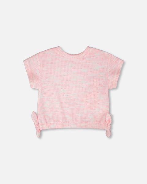 Short Sleeve Jacquard Knit T-Shirt (Little Kid & Big Kid)